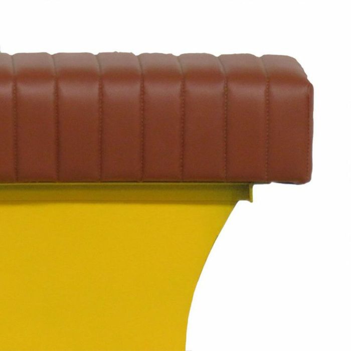 Taburete Alexandra House Living Amarillo PVC Cuero Hierro 50 x 75 x 95 cm Moto 6