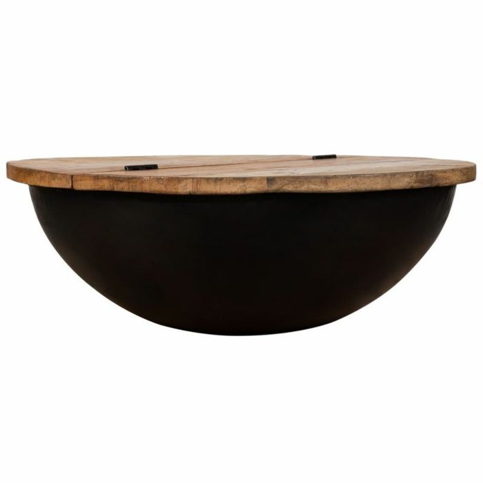 Mesa de Centro Alexandra House Living Negro Hierro Madera de mango 86 x 30 x 86 cm 6