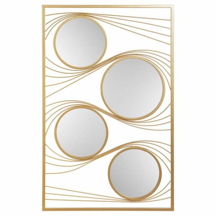 Espejo de pared Alexandra House Living Oro Metal Hierro Espejo 2 x 96 x 61 cm 6