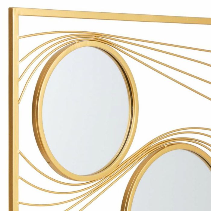 Espejo de pared Alexandra House Living Oro Metal Hierro Espejo 2 x 96 x 61 cm 4