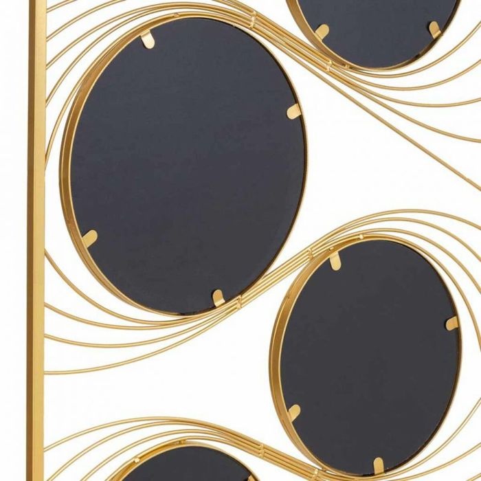 Espejo de pared Alexandra House Living Oro Metal Hierro Espejo 2 x 96 x 61 cm 2