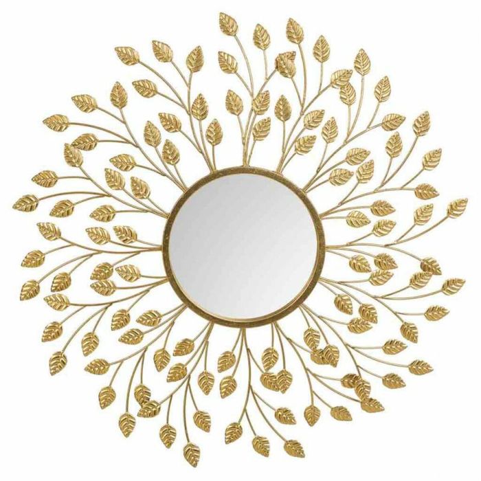 Espejo de pared Alexandra House Living Oro Metal Hierro Espejo 2 x 79 x 79 cm 6