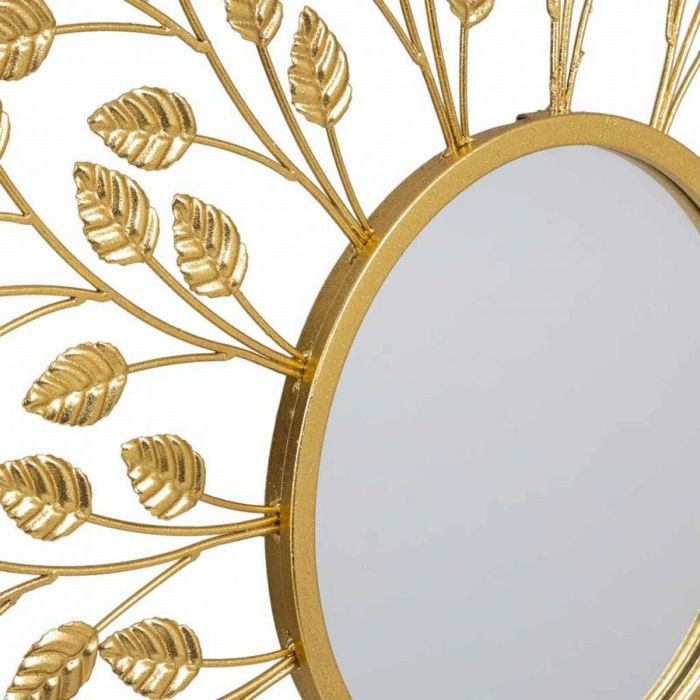 Espejo de pared Alexandra House Living Oro Metal Hierro Espejo 2 x 79 x 79 cm 3