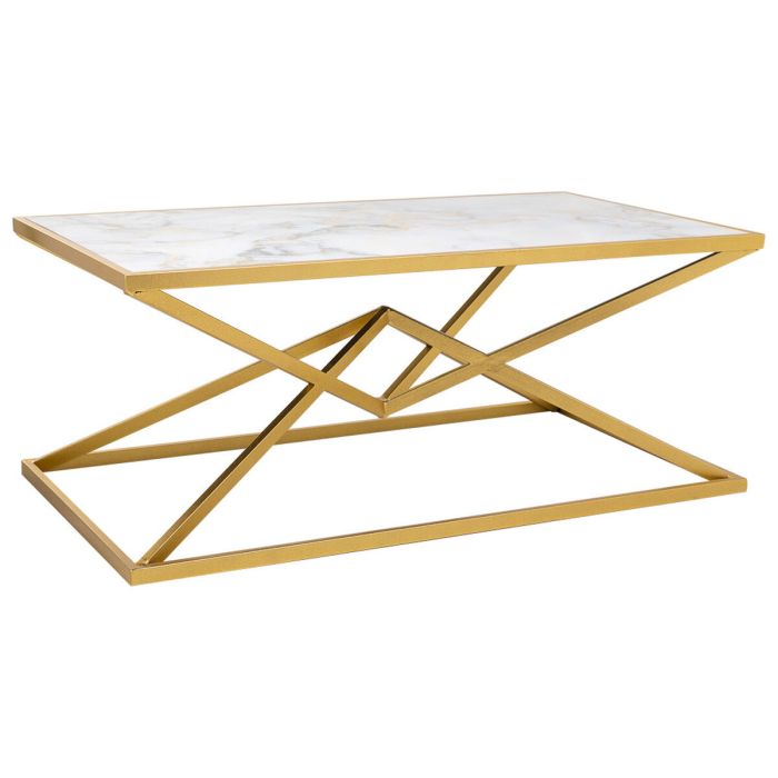 Mesa de Centro Alexandra House Living Oro Metal Papel Hierro Madera MDF 60 x 45 x 110 cm 6