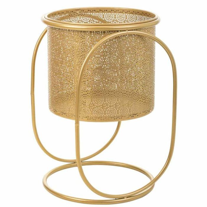 Set de Maceteros Alexandra House Living Oro Metal Hierro 26 x 178 x 26 cm 2 Piezas 5