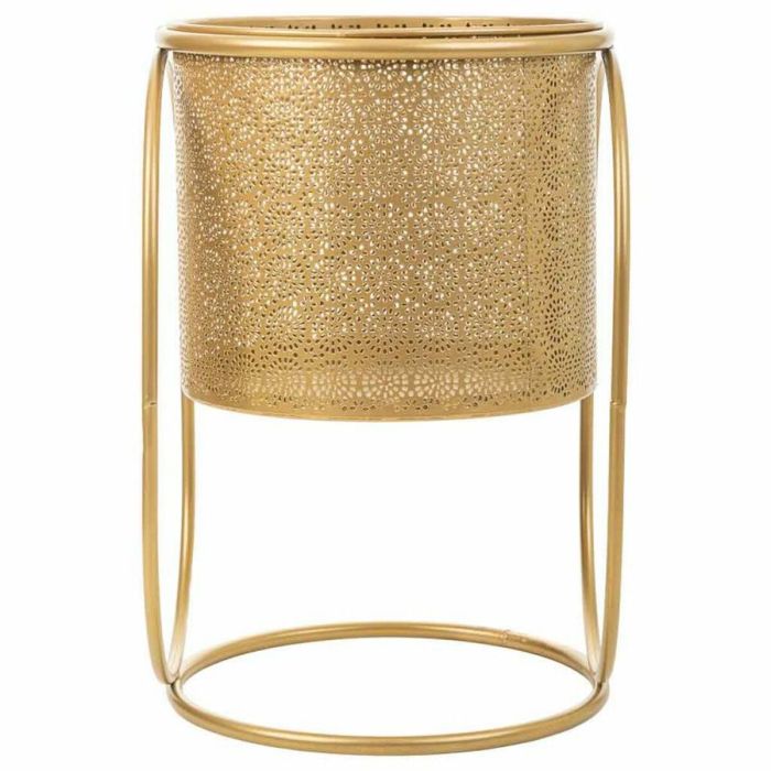 Set de Maceteros Alexandra House Living Oro Metal Hierro 26 x 178 x 26 cm 2 Piezas 3