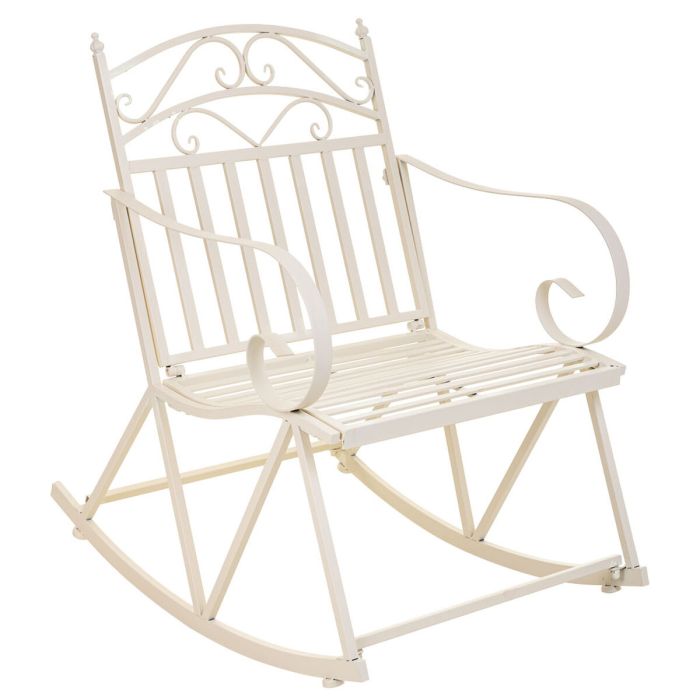 Silla mecedora Alexandra House Living Blanco Hierro 24 x 45 x 24 cm