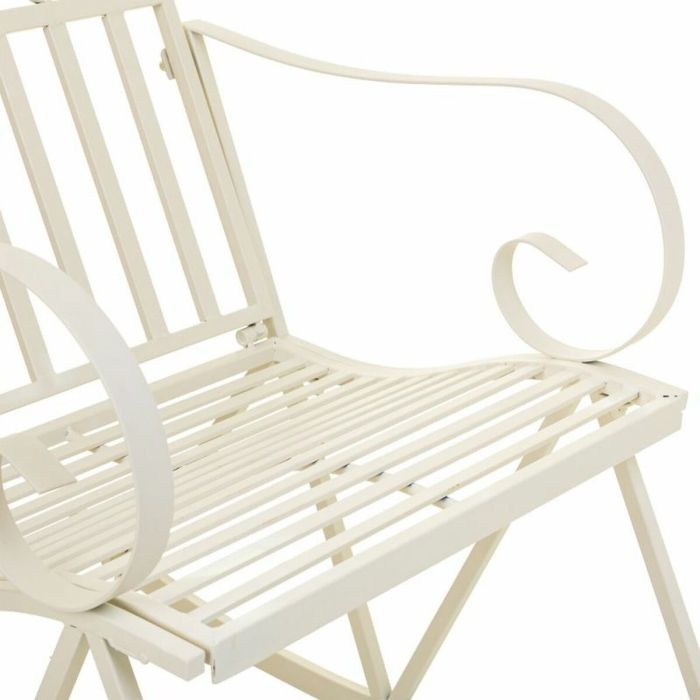 Silla mecedora Alexandra House Living Blanco Hierro 24 x 45 x 24 cm 2