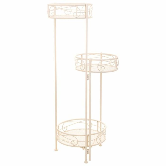 Soporte para Maceta Alexandra House Living Blanco Metal Hierro 25 x 158 x 40 cm 4