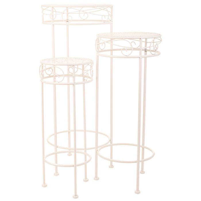 Soporte para Maceta Alexandra House Living Blanco Metal Hierro 28 x 120 x 58 cm