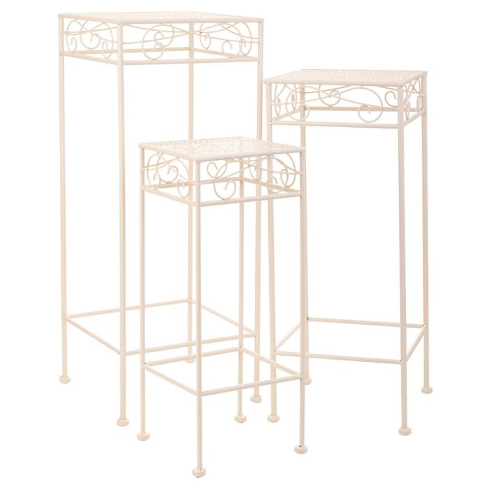 Soporte para Maceta Alexandra House Living Blanco Metal Hierro 28 x 160 x 58 cm