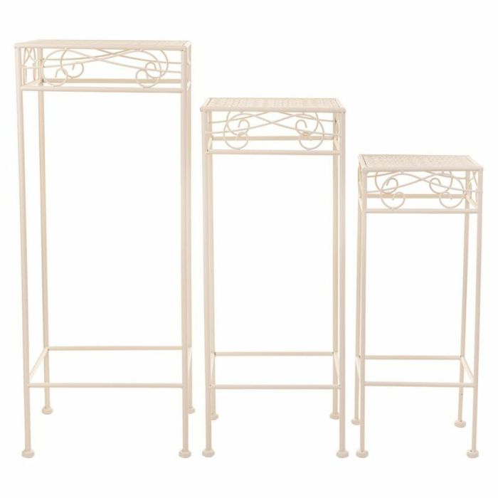 Soporte para Maceta Alexandra House Living Blanco Metal Hierro 28 x 160 x 58 cm 6