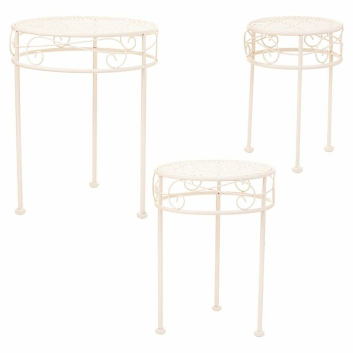 Soporte para Maceta Alexandra House Living Blanco Metal Hierro 30 x 120 x 30 cm 5