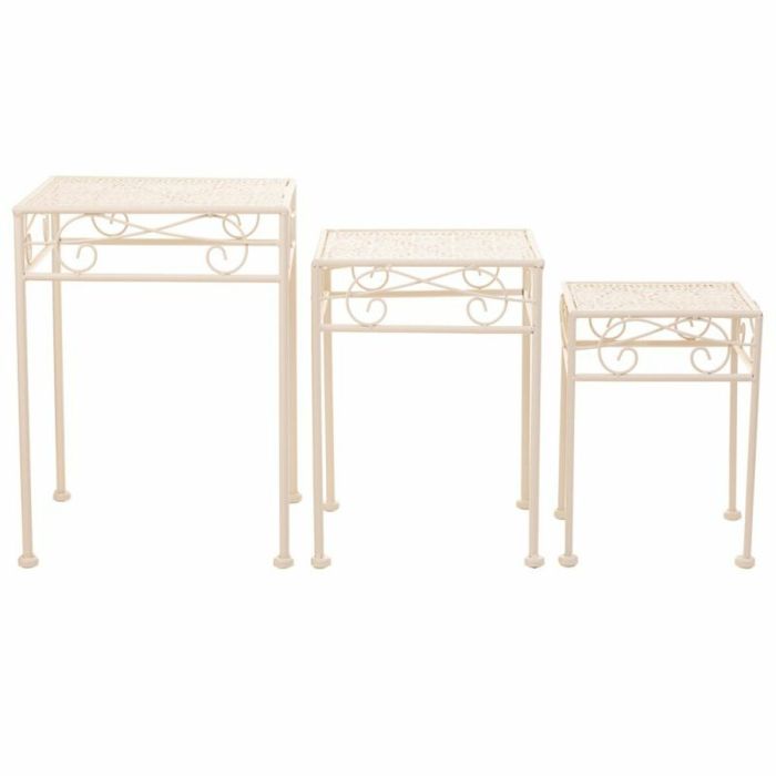 Soporte para Maceta Alexandra House Living Blanco Metal Hierro 25 x 45 x 72 cm 5