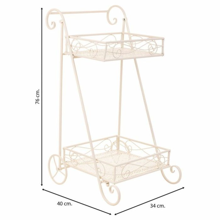 Soporte para Maceta Alexandra House Living Blanco Metal Hierro 23 x 65 x 28 cm 5