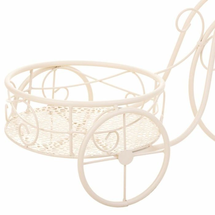 Soporte para Maceta Alexandra House Living Blanco Metal Hierro Bicicleta 30 x 61 x 55 cm 1