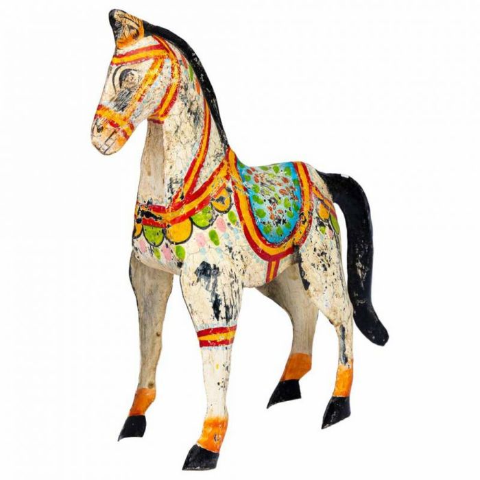 Figura Decorativa Alexandra House Living Madera de mango Caballo 7 x 24 x 22 cm 3