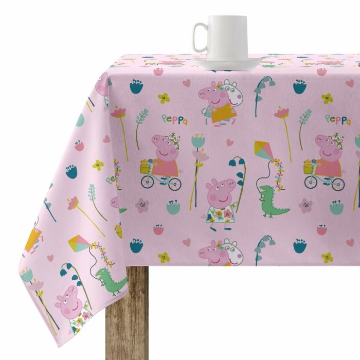 Mantel resinado antimanchas Peppa Pig Free Time 1 Multicolor 250 x 150 cm