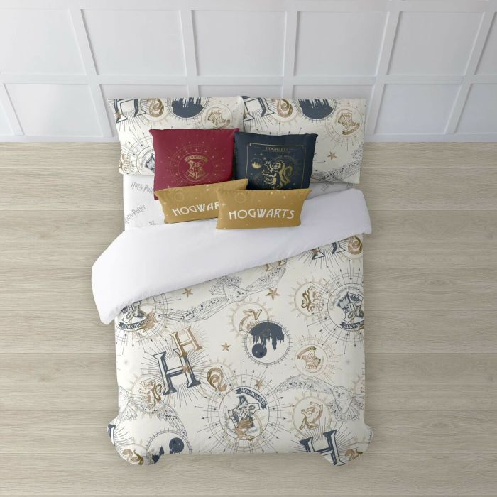 Funda Nórdica Harry Potter Gold Beige Multicolor 220 x 220 cm Cama de 135 3