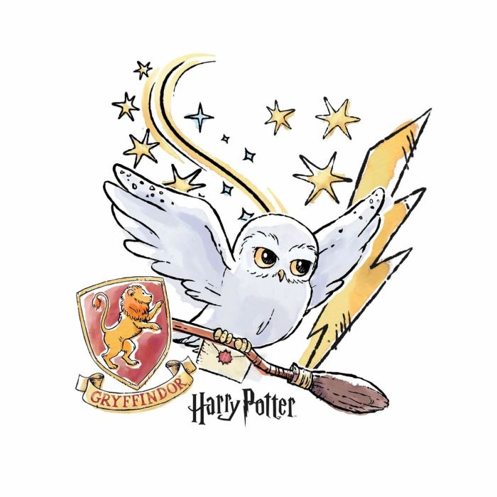 Juego de Sábanas Harry Potter Hedwig Multicolor Cama de 105 175 x 270 cm 1