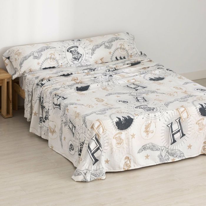 Juego de Sábanas Harry Potter Beige Cama de 135 210 x 270 cm