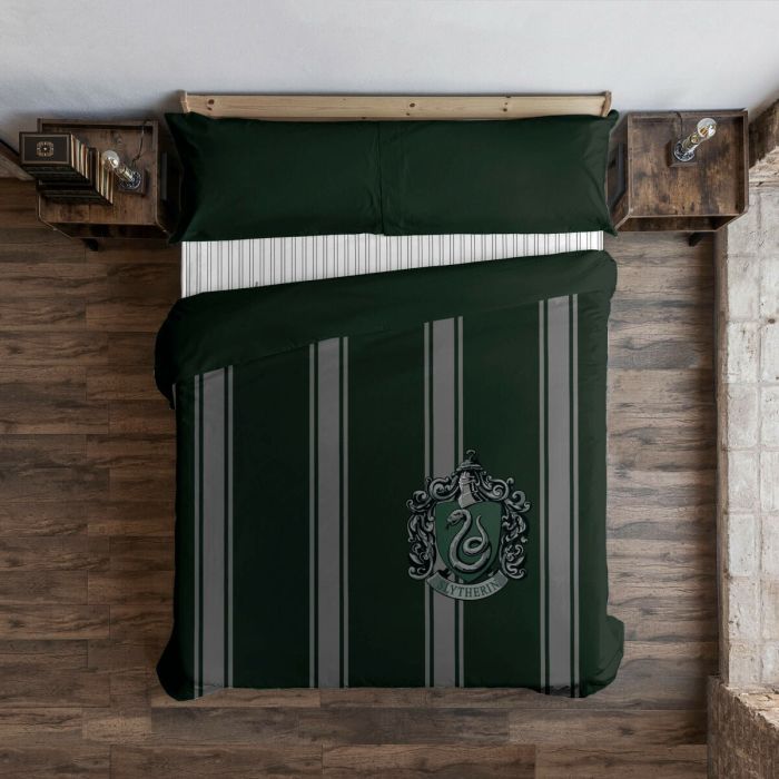 Funda Nórdica Harry Potter Slytherin Multicolor 175 Hilos 240 x 220 cm Cama de 150/160