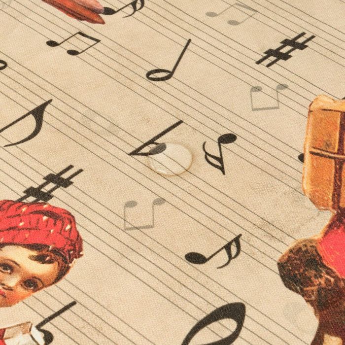 Mantel resinado antimanchas Mauré Christmas Sheet Music 100 x 140 cm 1