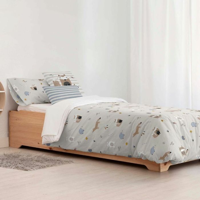 Funda Nórdica Kids&Cotton Kenai Small Beige 175 Hilos 180 x 220 cm 180 x 240 cm