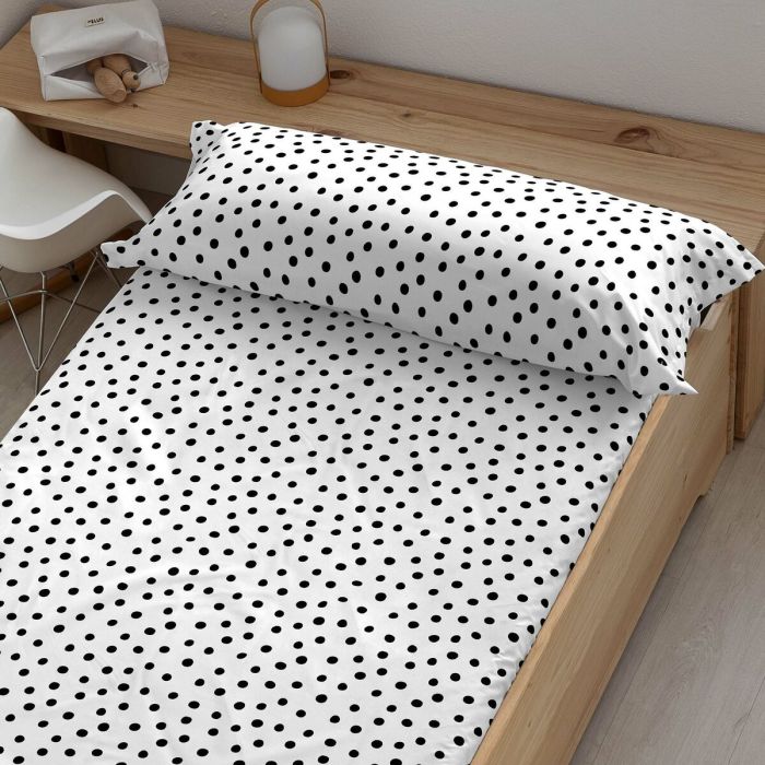 Sábana Bajera Ajustable Kids&Cotton Kibo Negro Cama de 90 90 x 200 cm