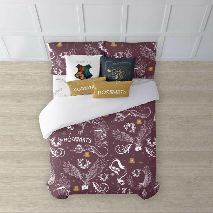 Funda Nórdica Harry Potter Creatures Multicolor 175 Hilos 155 x 220 cm Cama de 90