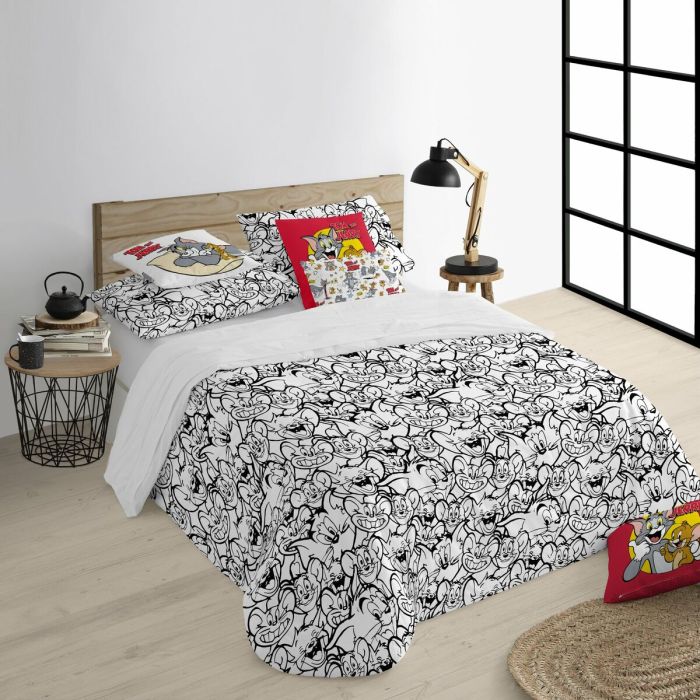 Funda Nórdica Tom & Jerry B&W Blanco black 140 x 200 cm 1