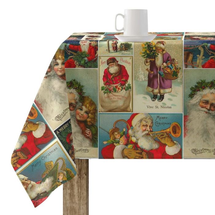 Mantel resinado antimanchas Belum Vintage Christmas 140 x 140 cm