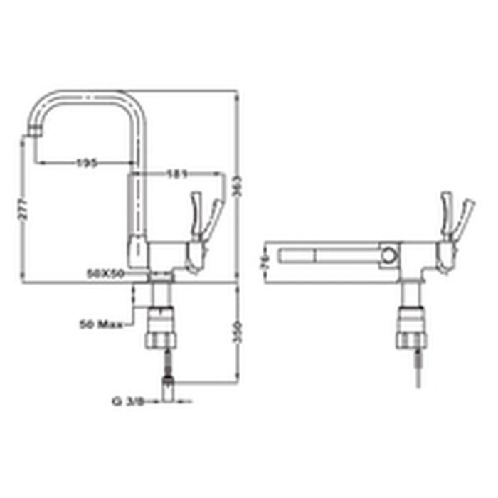 Grifo Monomando Teka MTP984 Cromo Acero Inoxidable 1