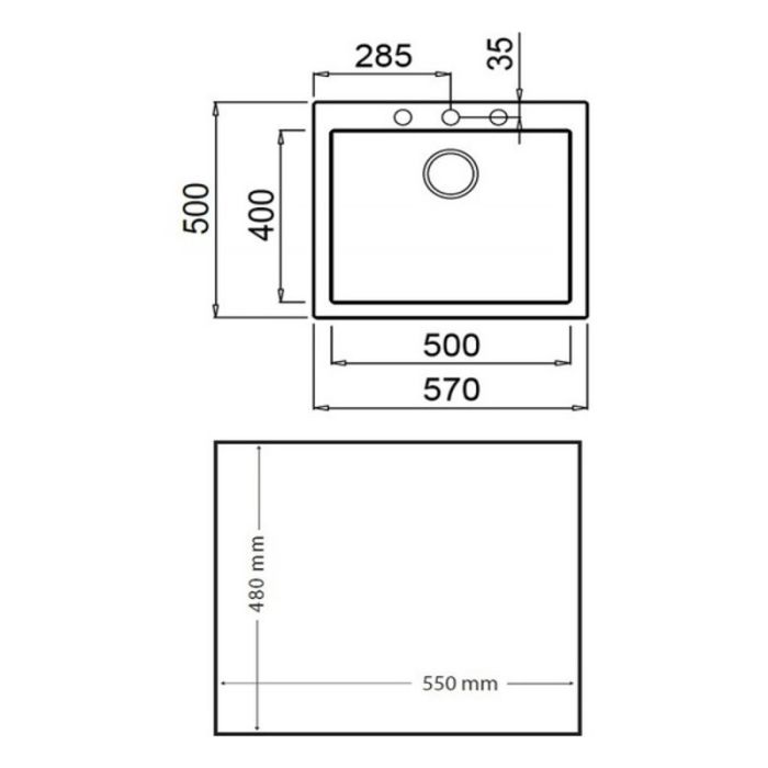 Fregadero de Un Seno Teka FORSQUARE 50 40 TG (60 cm) 2