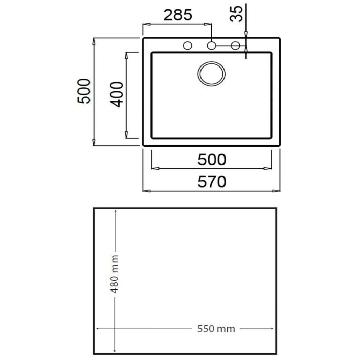 Fregadero de Un Seno Teka Forsquare 50.40 TG Blanco 1