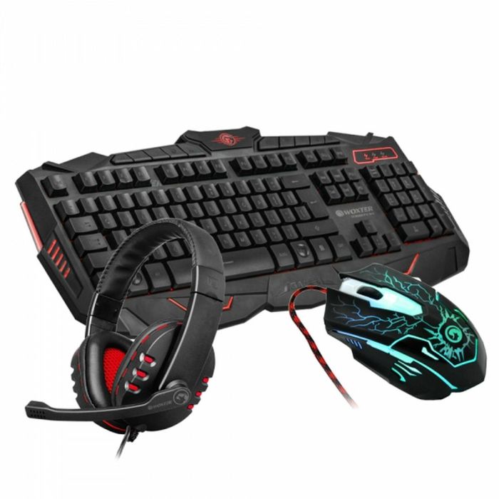 Woxter kit gaming stinger fx80 megakit teclado + ratón + auriculares c/micrófono + alfombrilla Woxter kit gaming stinger fx80 megakit teclado + ratón + auriculares c/micrófono + alfombrilla