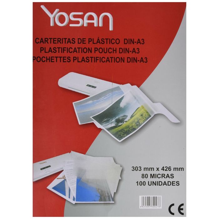 Fundas de plastificar Yosan Transparente A3 