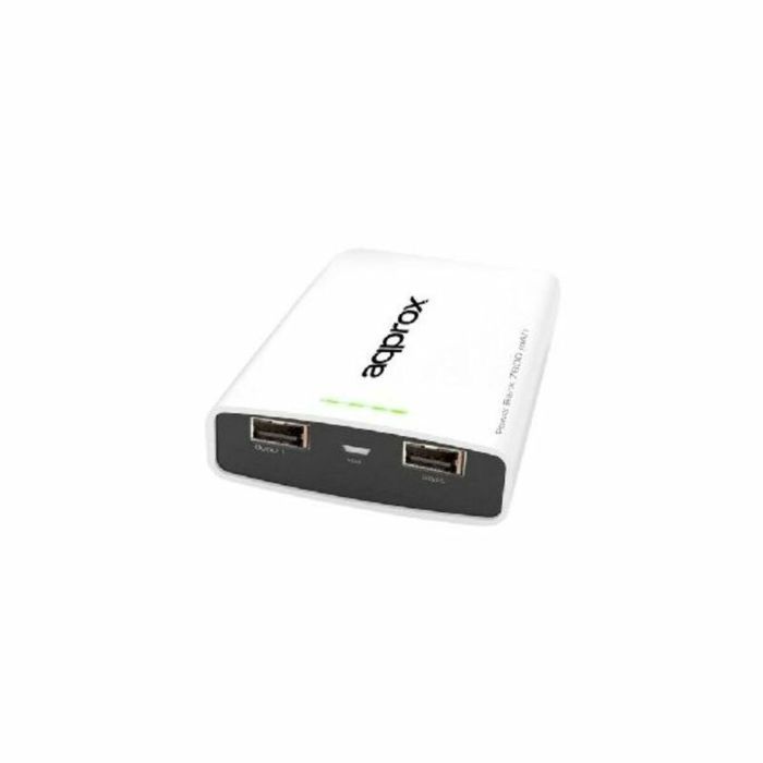 Power Bank approx! APPPB78EVW 7800 mAh 2 x USB Micro USB 5 V 1-2 A Blanco Negro/Blanco 2