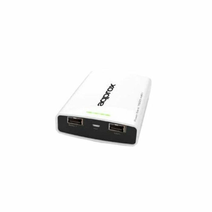 Power Bank approx! APPPB78EVW 7800 mAh 2 x USB Micro USB 5 V 1-2 A Blanco Negro/Blanco 1