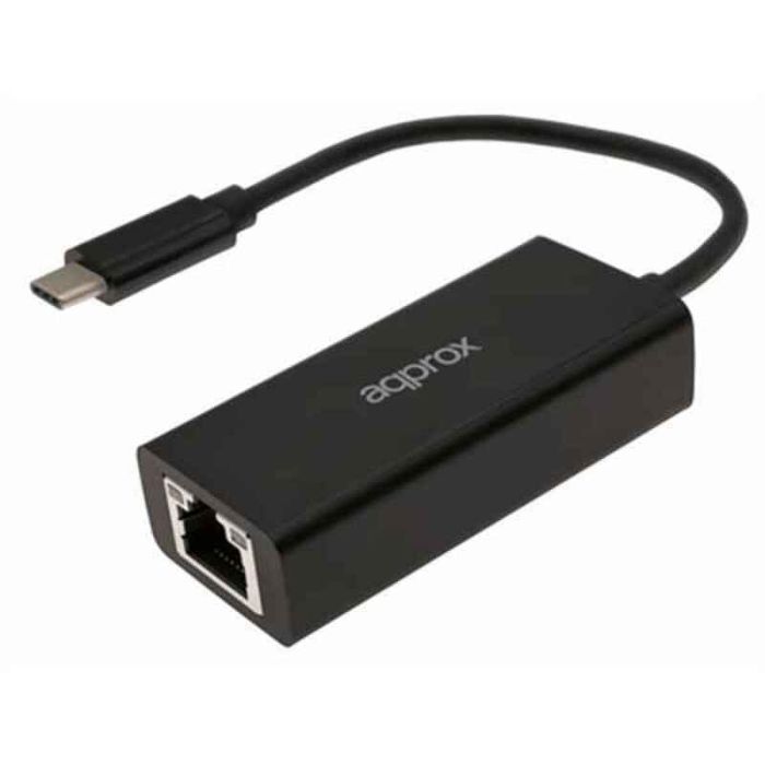 Adaptador de Red approx! APPC43 USB C Gigabit Ethernet Negro