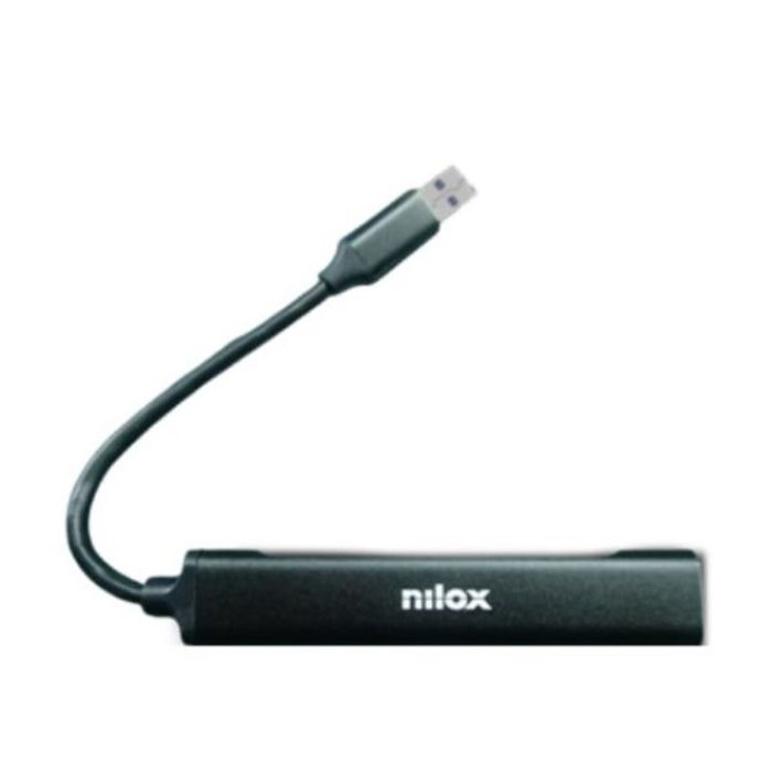 Hub USB 4 Puertos Nilox NXHUB401 Negro