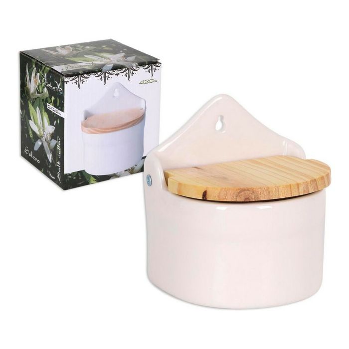 Salero con Tapa Azahar Madera 420 ml 11,7 x 10 x 13 cm Salero con Tapa Azahar Madera 420 ml 11,7 x 10 x 13 cm