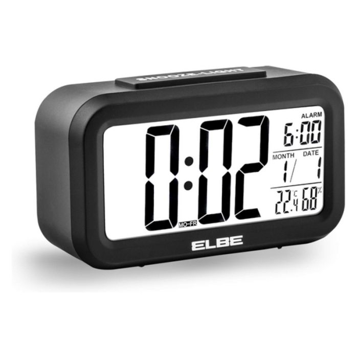Reloj Despertador ELBE RD-668 LCD 4,4" Negro