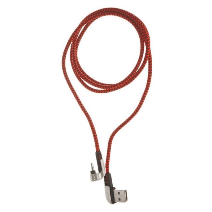 Cable USB A a USB C ELBE CA-199 Nylon 1 m Rojo USB C