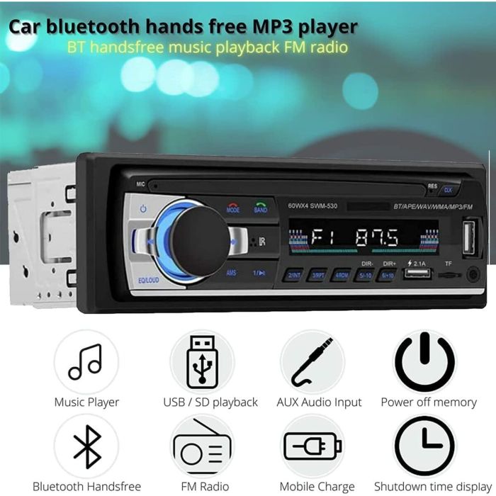 Radio CD para Coches NK Bluetooth 2