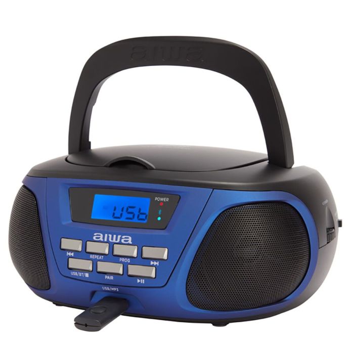 Radio CD Bluetooth MP3 Aiwa Azul Negro 2