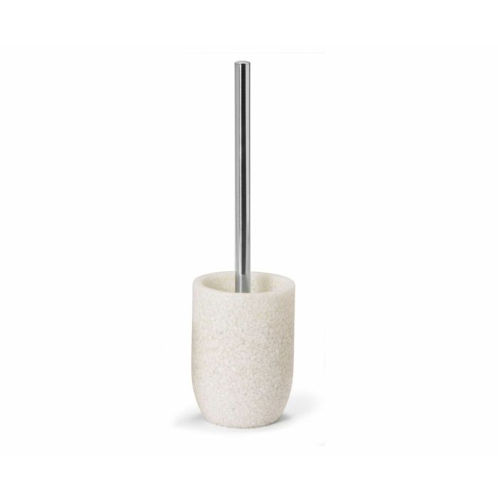 Escobilla para el Baño Alexandra House Living Blanco Plateado Nailon Acero Inoxidable Poliresina 10 x 35 x 10 cm