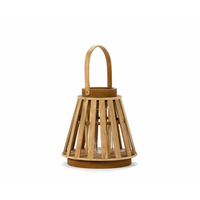 Portavelas Alexandra House Living Natural Vidrio Madera MDF 25 x 25 x 25 cm 0 Portavelas Alexandra House Living Natural Vidrio Madera MDF 25 x 25 x 25 cm 0