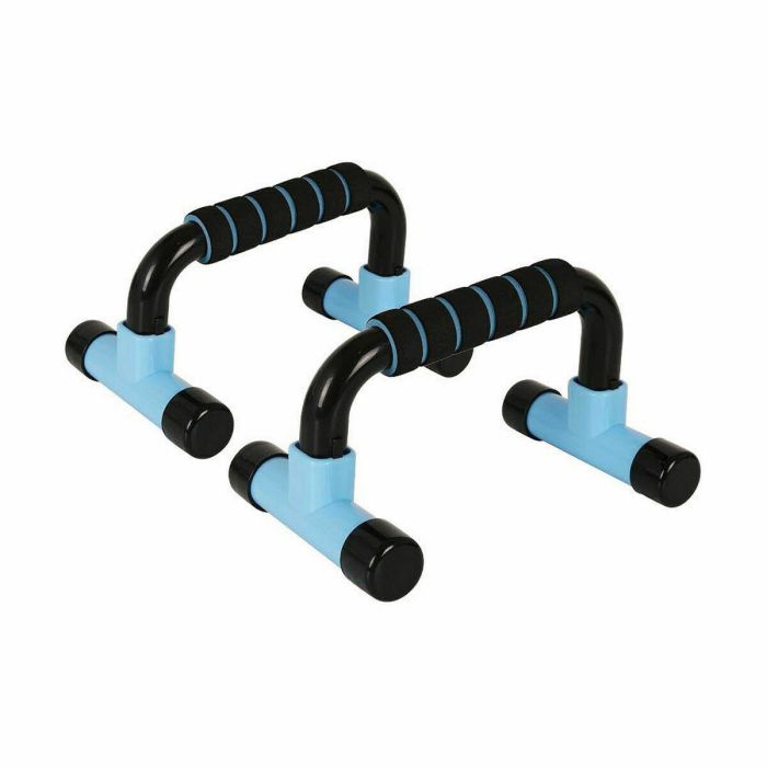 Soporte para Flexiones LongFit Sport Azul Negro (3 Unidades) 2