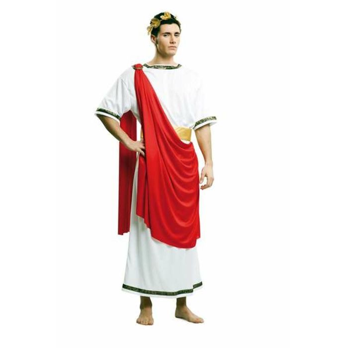 Disfraz para Adultos Cesar 4 Piezas Emperador romano Rojo